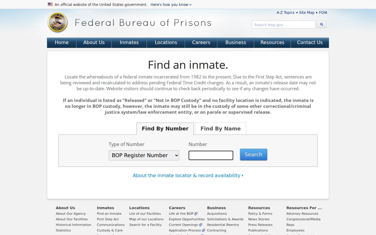 Macon County arrest custody reference for the federal inmate locator