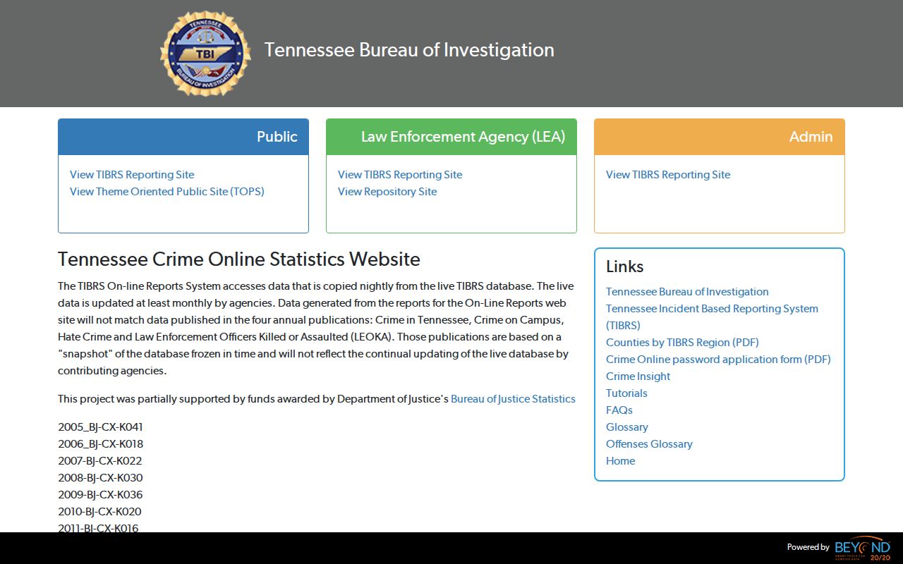 Macon County arrest data interface in Tennessee CrimeInsight